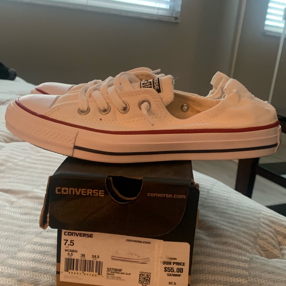 New white shoreline converse
